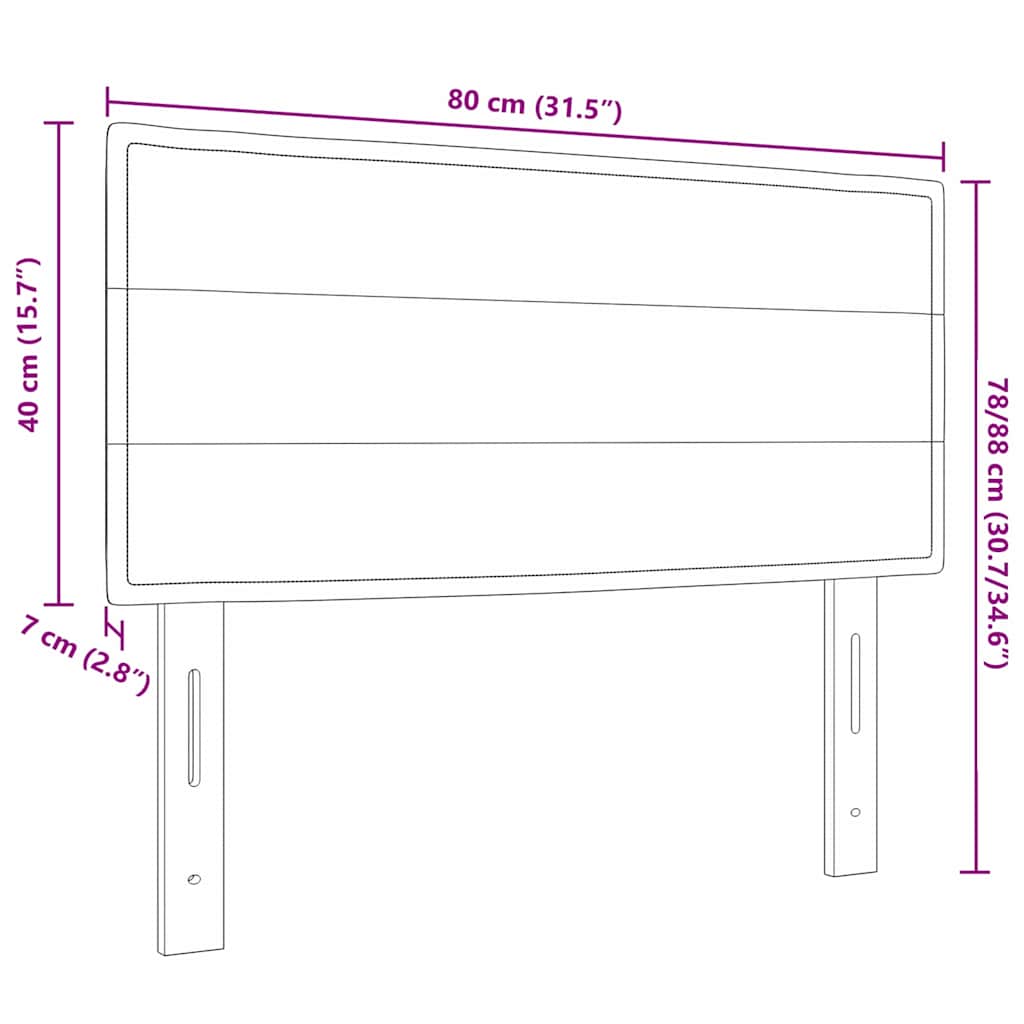 Hoofdbord Lichtgrijs 80 cm Stof is nu te koop bij PeponiXL, paradijselijk wonen!