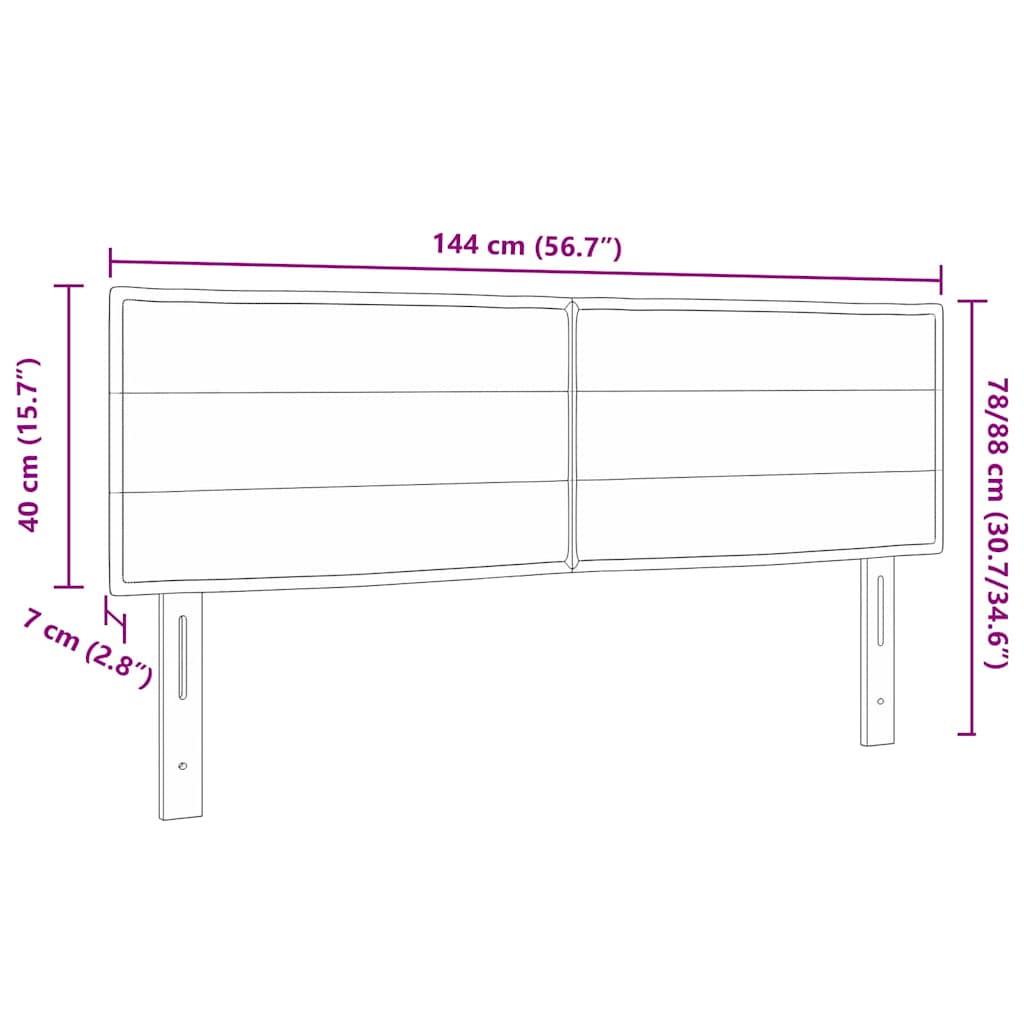 Hoofdbord Donkergrijs 144 cm Stof is nu te koop bij PeponiXL, paradijselijk wonen!