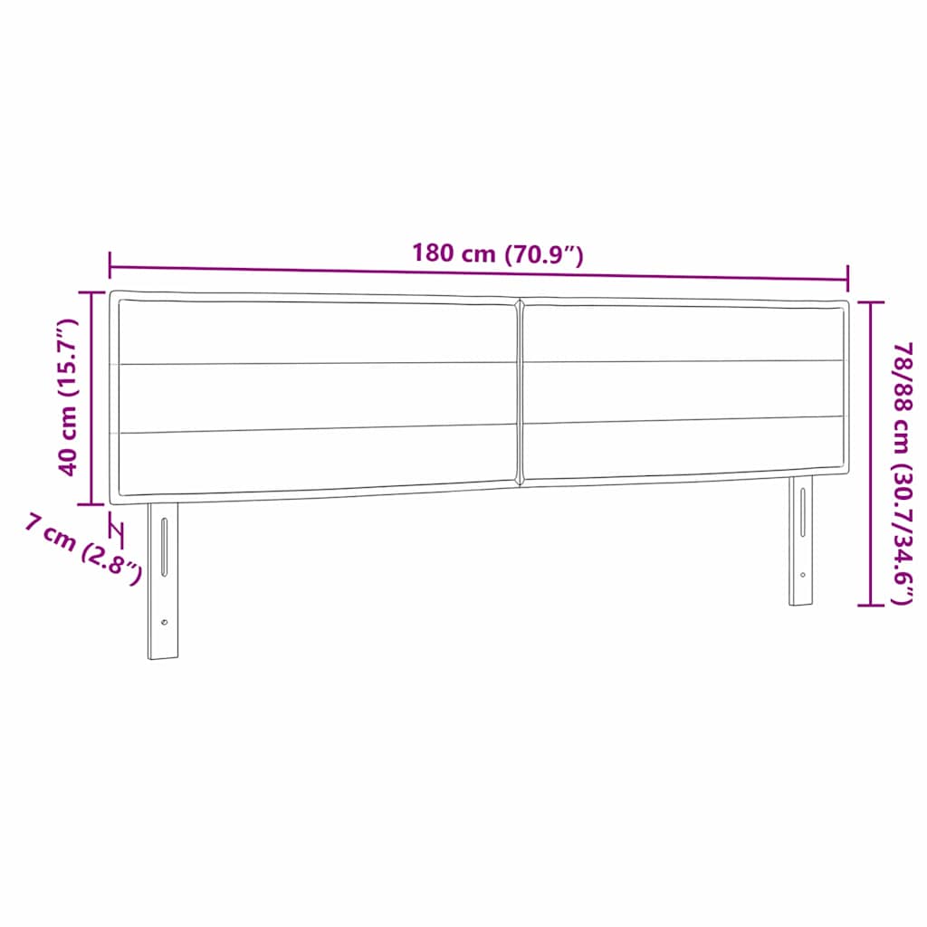 Hoofdbord Donkergrijs 180 cm Stof is nu te koop bij PeponiXL, paradijselijk wonen!