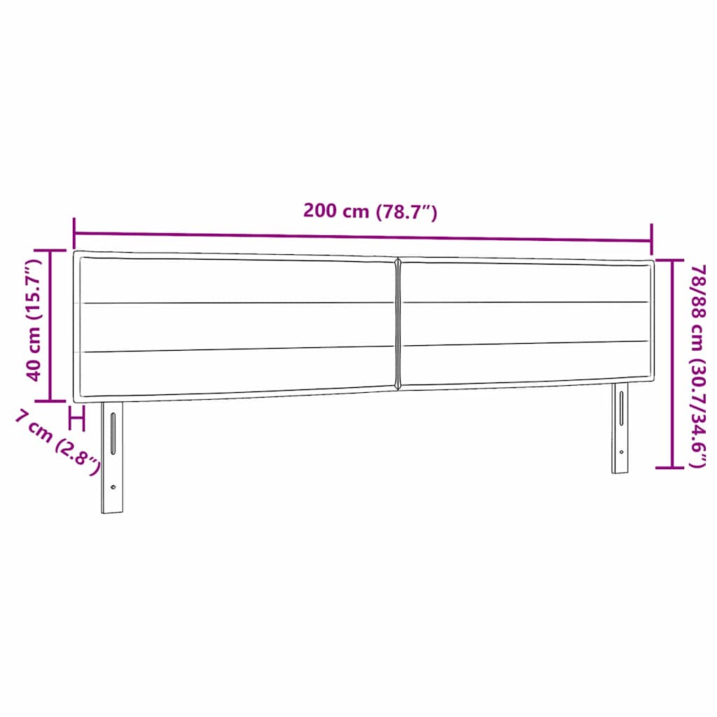 Hoofdbord Donkerbruin 200 cm Stof is nu te koop bij PeponiXL, paradijselijk wonen!