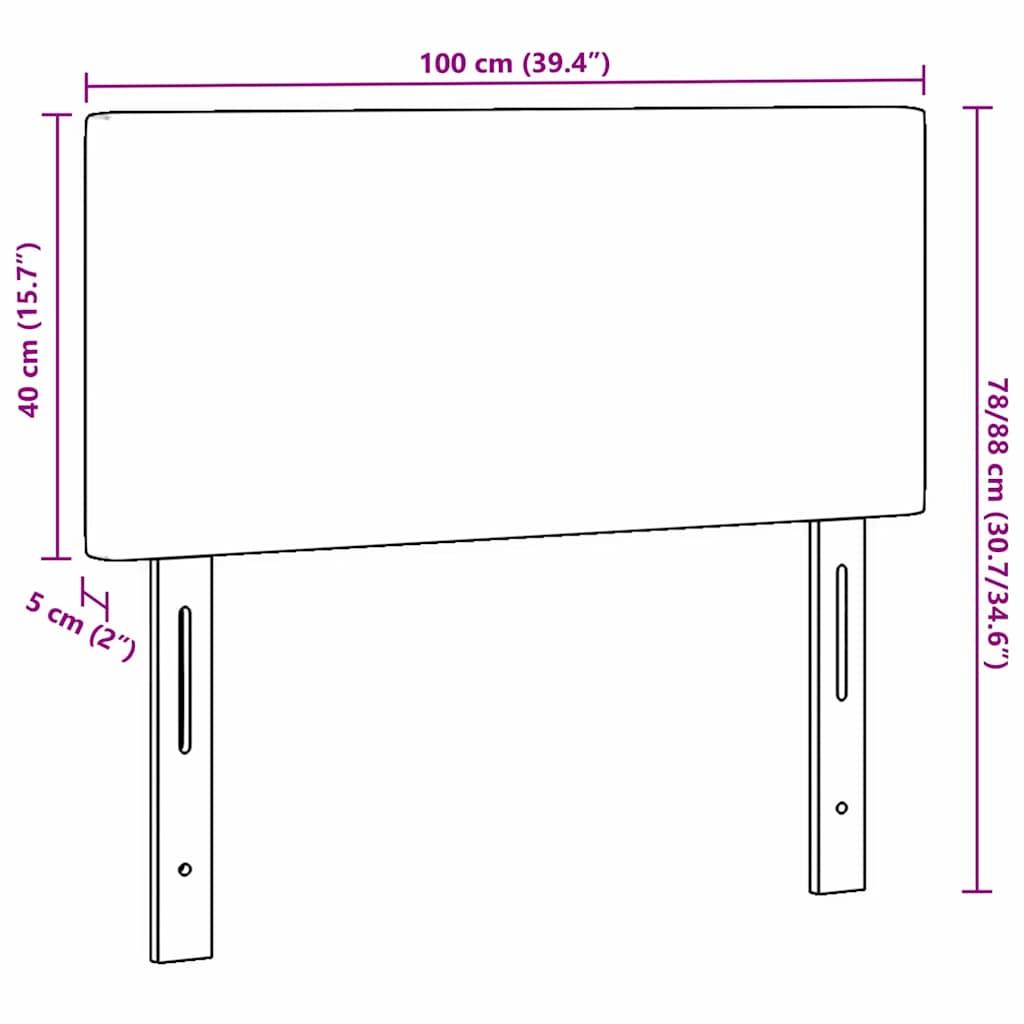 Hoofdbord Crème 100 cm Katoen Stof is nu te koop bij PeponiXL, paradijselijk wonen!