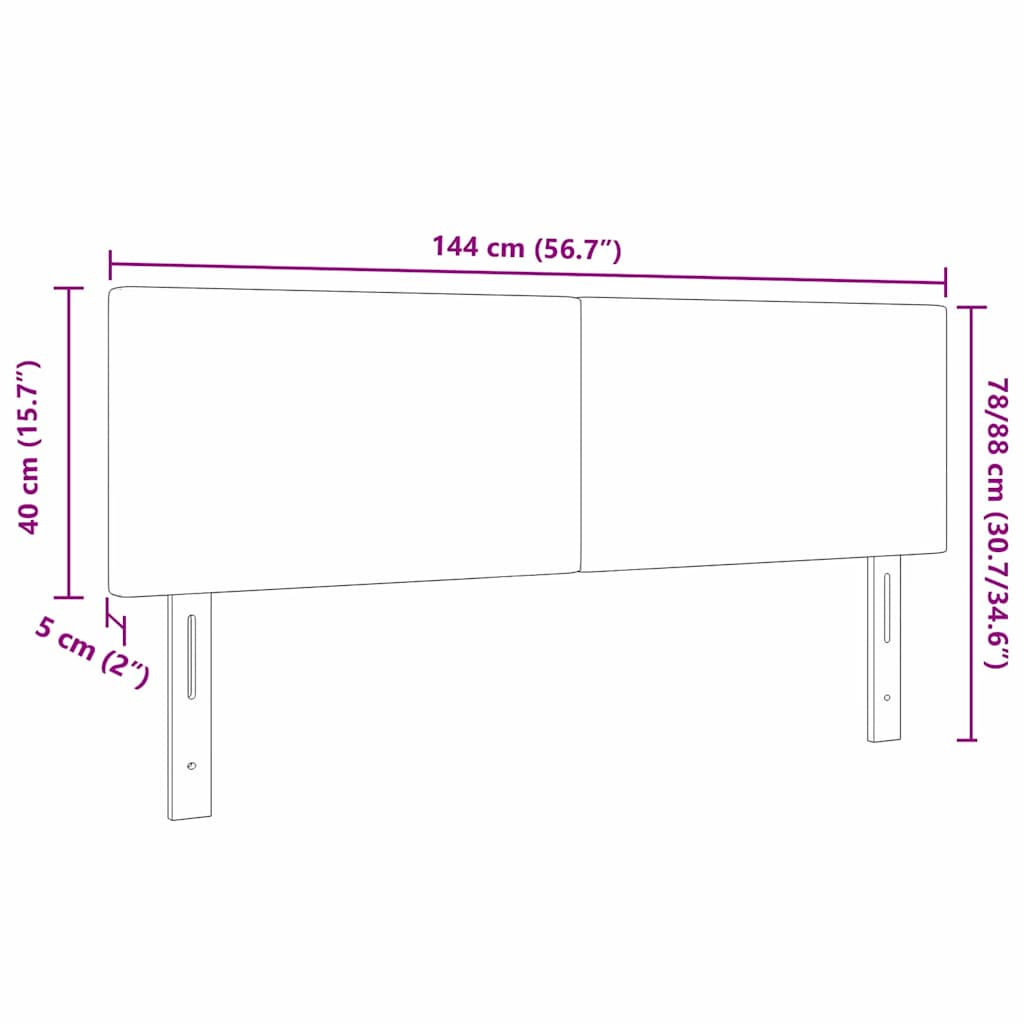 Hoofdbord Lichtgrijs 144 cm Katoen Stof is nu te koop bij PeponiXL, paradijselijk wonen!