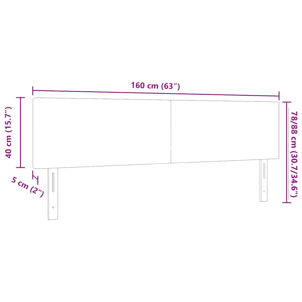 Hoofdbord Lichtgroen Grijs 160 cm Katoen Stof is nu te koop bij PeponiXL, paradijselijk wonen!