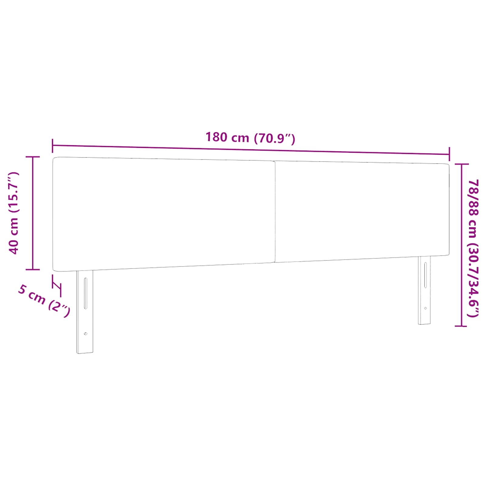 Hoofdbord Lichtgrijs 180 cm Katoen Stof is nu te koop bij PeponiXL, paradijselijk wonen!