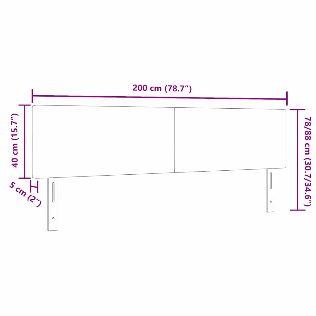 Hoofdbord Crème 200 cm Katoen Stof is nu te koop bij PeponiXL, paradijselijk wonen!