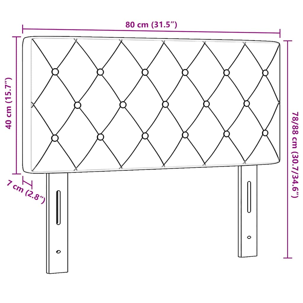 Hoofdbord Donkergroen 80 cm Fluweel is nu te koop bij PeponiXL, paradijselijk wonen!