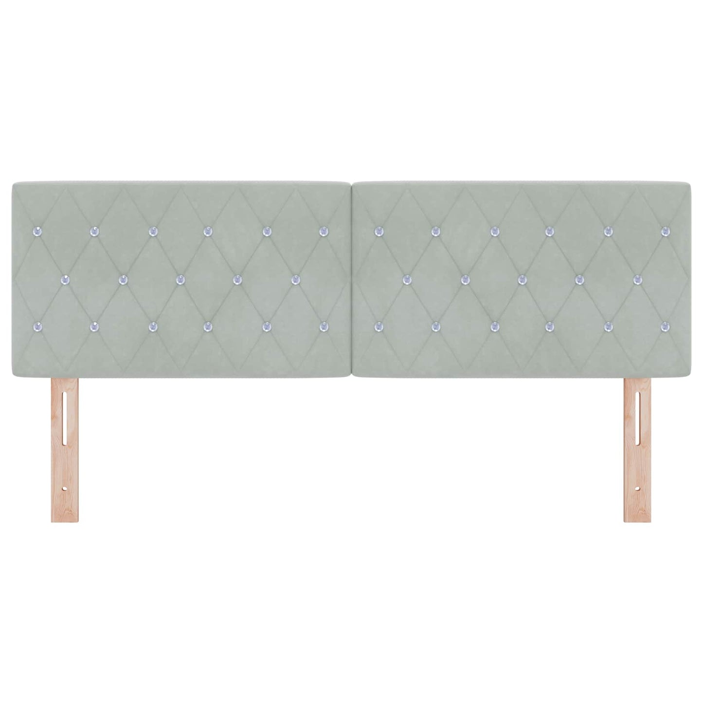 Hoofdbord Lichtgrijs 144 cm Fluweel is nu te koop bij PeponiXL, paradijselijk wonen!