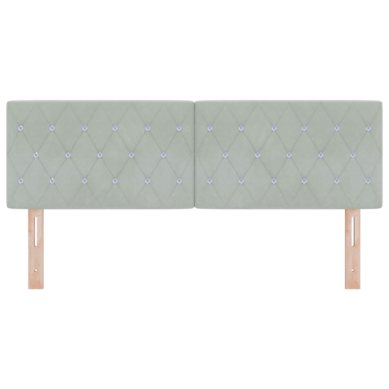 Hoofdbord Lichtgrijs 144 cm Fluweel is nu te koop bij PeponiXL, paradijselijk wonen!