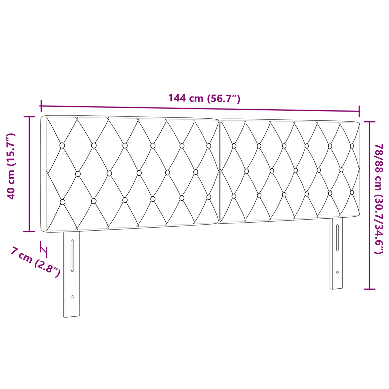 Hoofdbord Lichtgrijs 144 cm Fluweel is nu te koop bij PeponiXL, paradijselijk wonen!