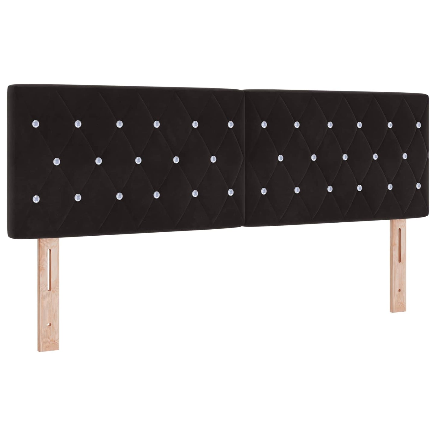 Hoofdbord Zwart 160 cm Fluweel is nu te koop bij PeponiXL, paradijselijk wonen!