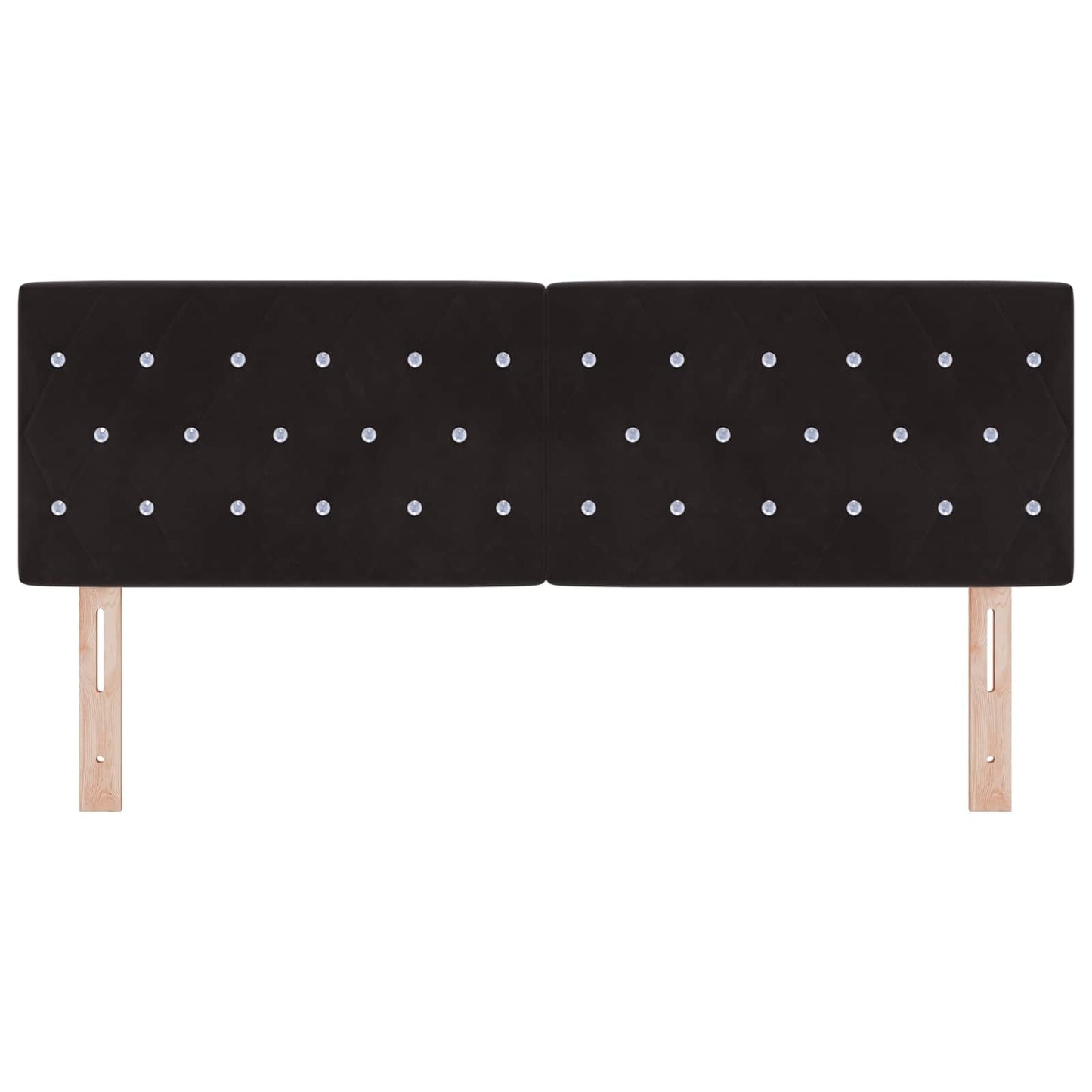 Hoofdbord Zwart 160 cm Fluweel is nu te koop bij PeponiXL, paradijselijk wonen!