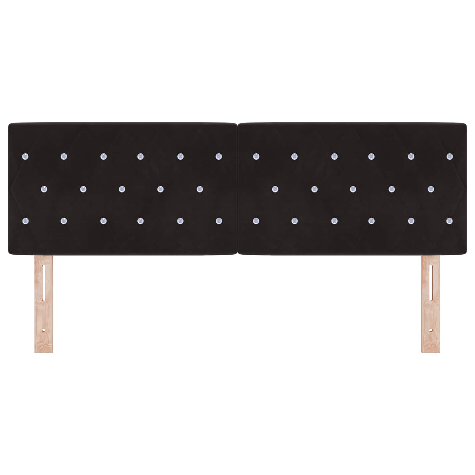 Hoofdbord Zwart 160 cm Fluweel is nu te koop bij PeponiXL, paradijselijk wonen!