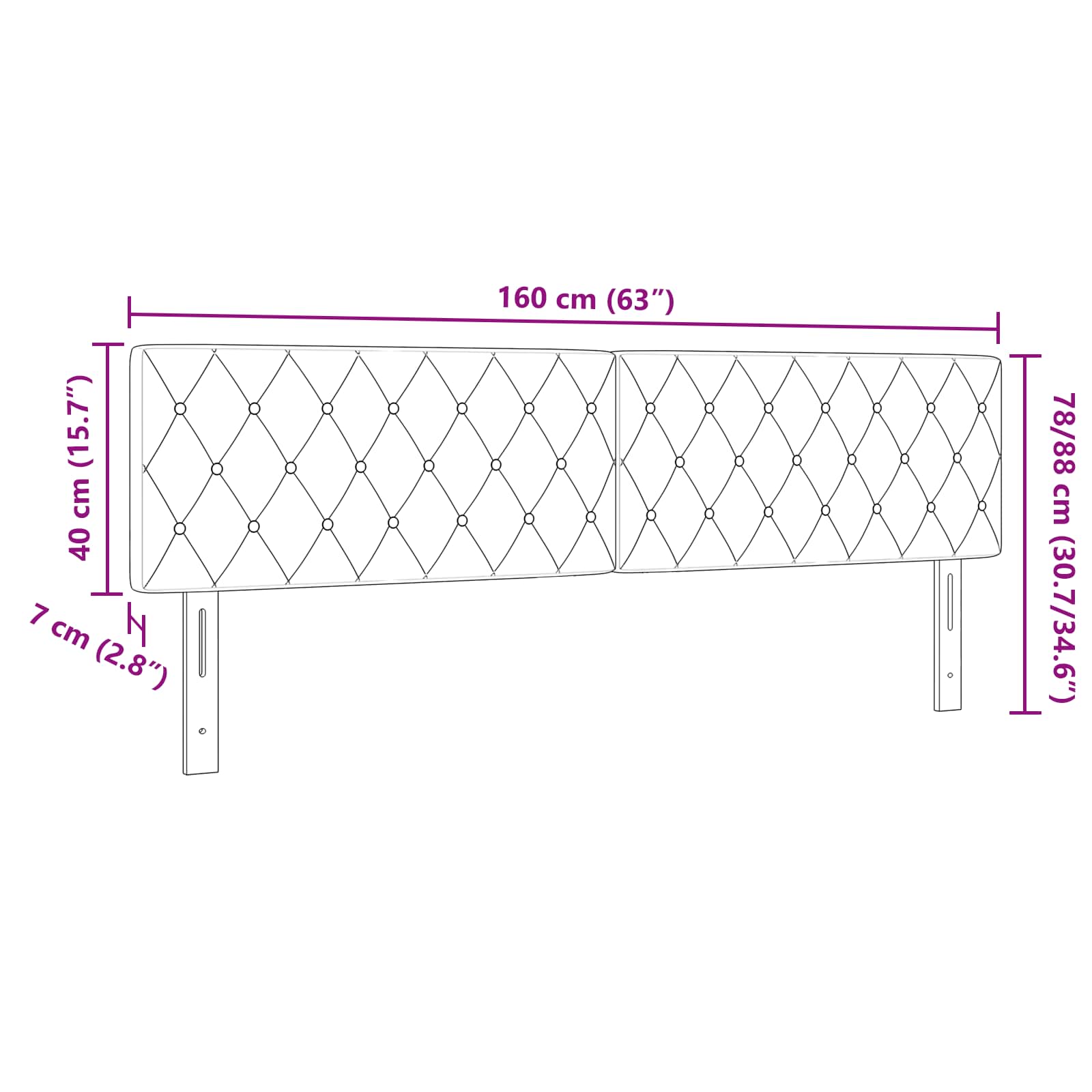 Hoofdbord Zwart 160 cm Fluweel is nu te koop bij PeponiXL, paradijselijk wonen!