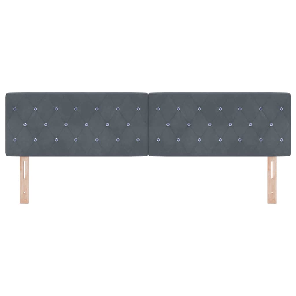 Hoofdbord Donkergrijs 180 cm Fluweel is nu te koop bij PeponiXL, paradijselijk wonen!