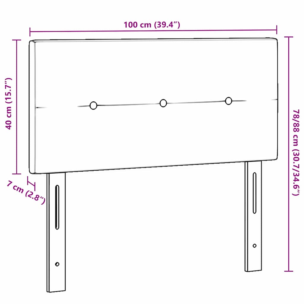 Hoofdbord Zwart 100 cm Fluweel is nu te koop bij PeponiXL, paradijselijk wonen!