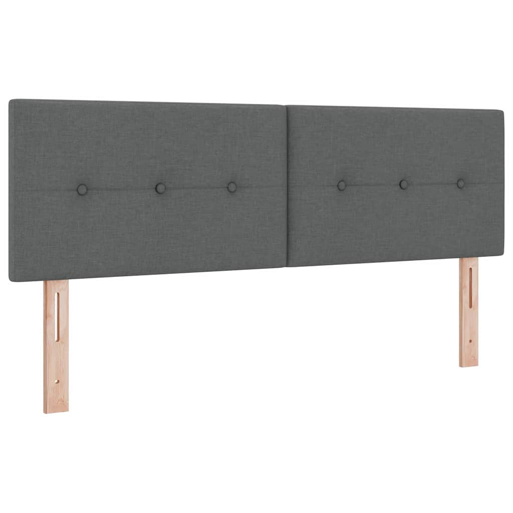 in hoogte verstelbaar hoofdbord Donkergrijs 144 cm Stof is nu te koop bij PeponiXL, paradijselijk wonen!