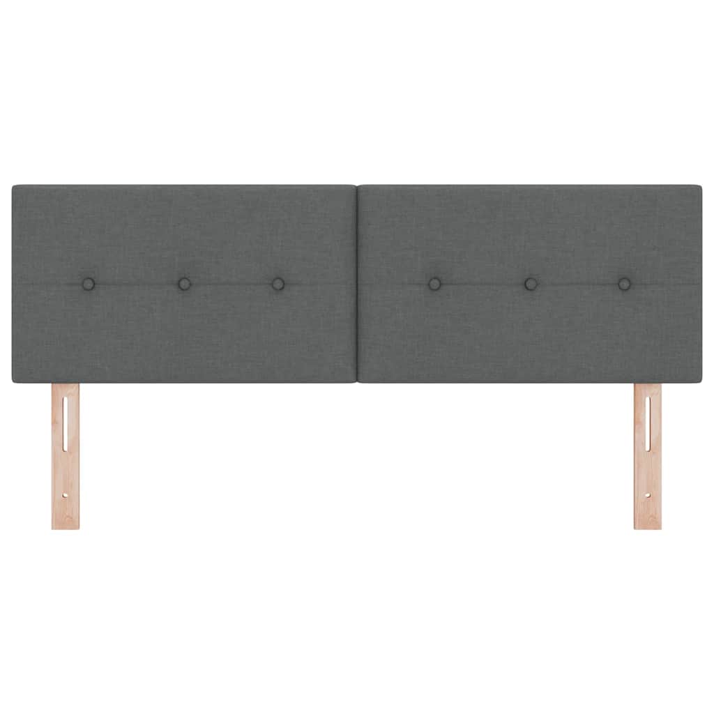 in hoogte verstelbaar hoofdbord Donkergrijs 144 cm Stof is nu te koop bij PeponiXL, paradijselijk wonen!
