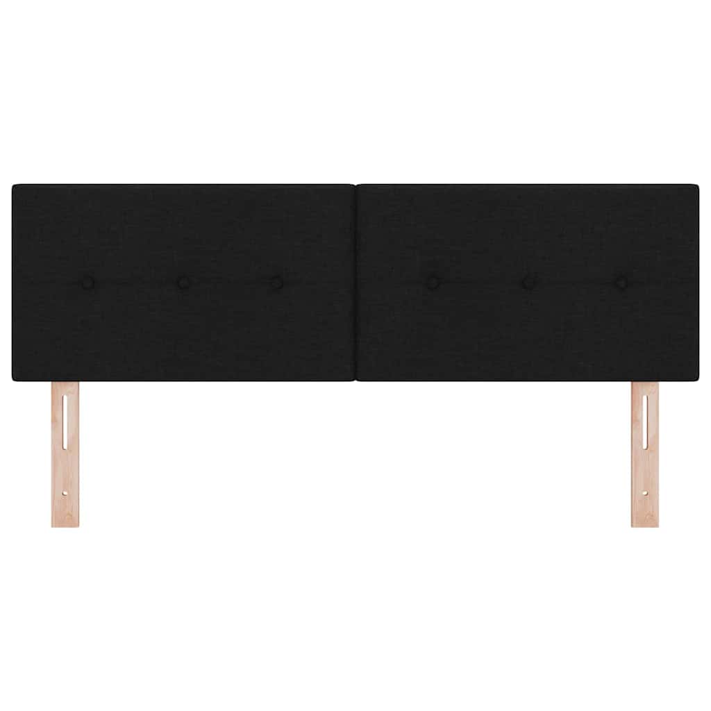 in hoogte verstelbaar hoofdbord Zwart 144 cm Stof is nu te koop bij PeponiXL, paradijselijk wonen!