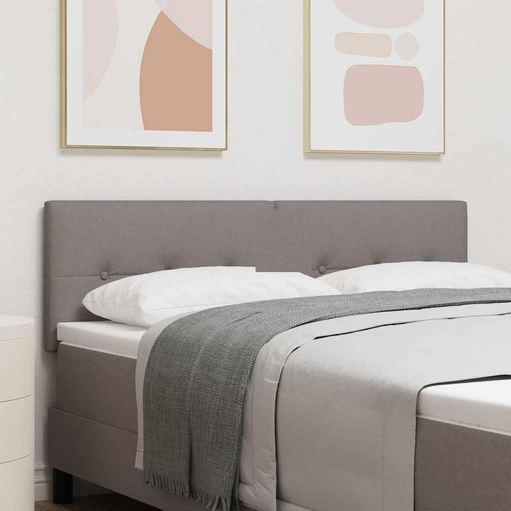 in hoogte verstelbaar hoofdbord Taupe 144 cm Stof is nu te koop bij PeponiXL, paradijselijk wonen!