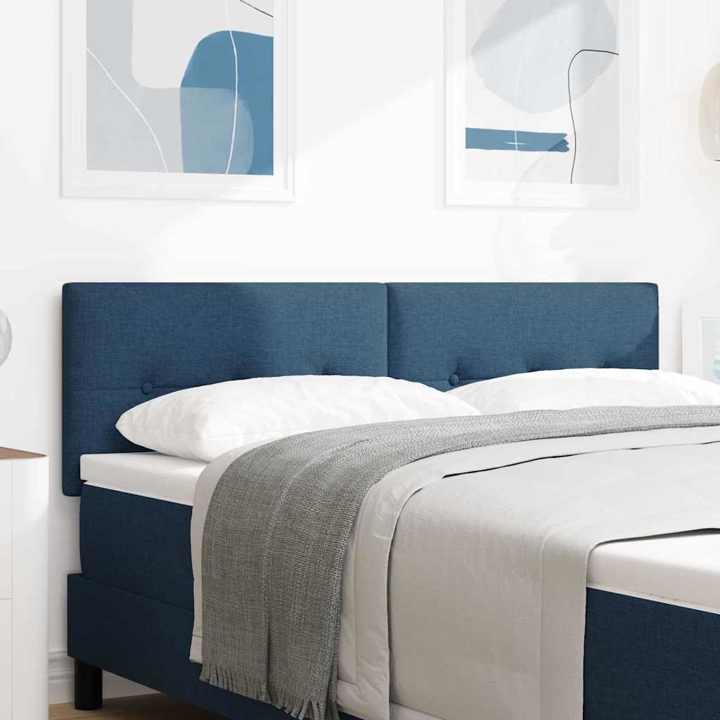 in hoogte verstelbaar hoofdbord Blauw 144 cm Stof is nu te koop bij PeponiXL, paradijselijk wonen!