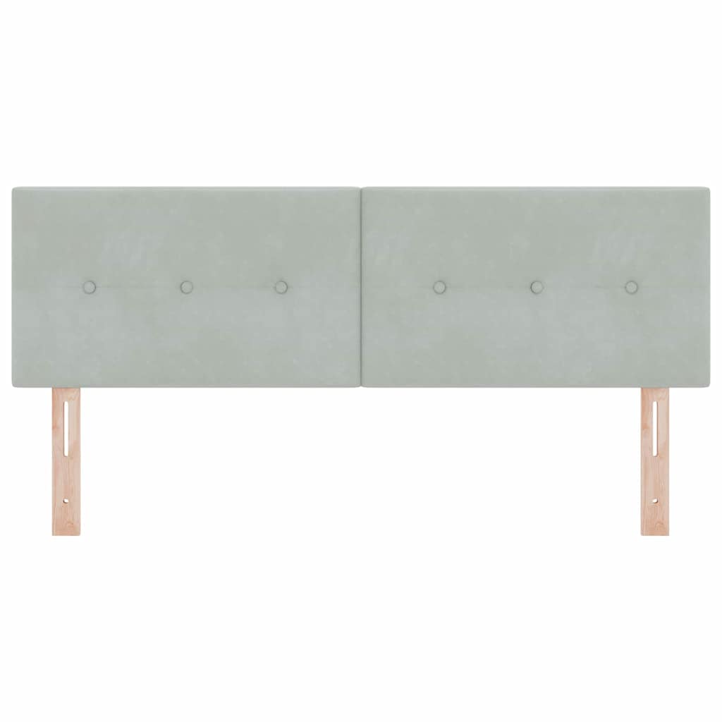 Hoofdbord Lichtgrijs 144 cm Fluweel is nu te koop bij PeponiXL, paradijselijk wonen!