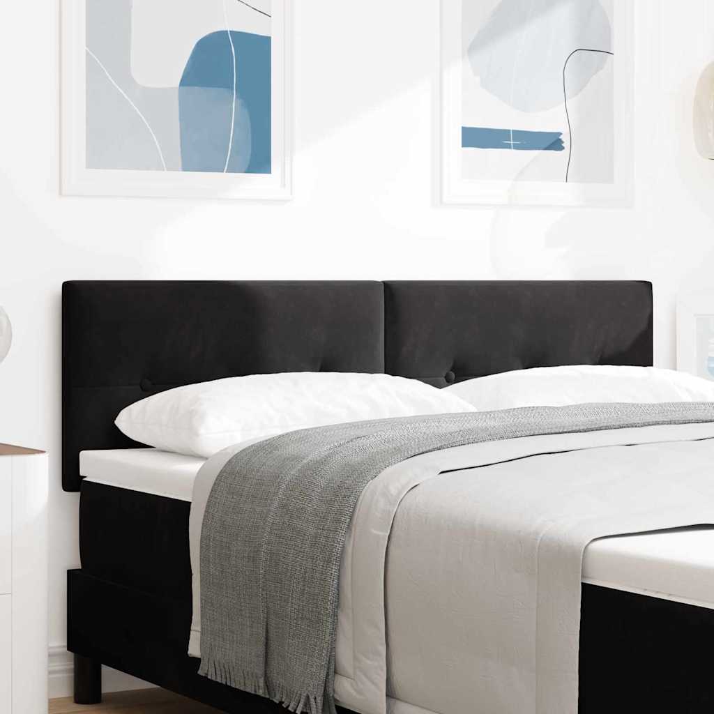 Hoofdbord Zwart 144 cm Fluweel is nu te koop bij PeponiXL, paradijselijk wonen!