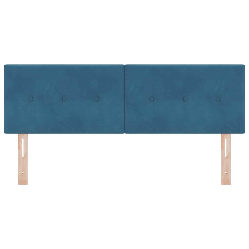 Hoofdbord Donkerblauw 144 cm Fluweel is nu te koop bij PeponiXL, paradijselijk wonen!