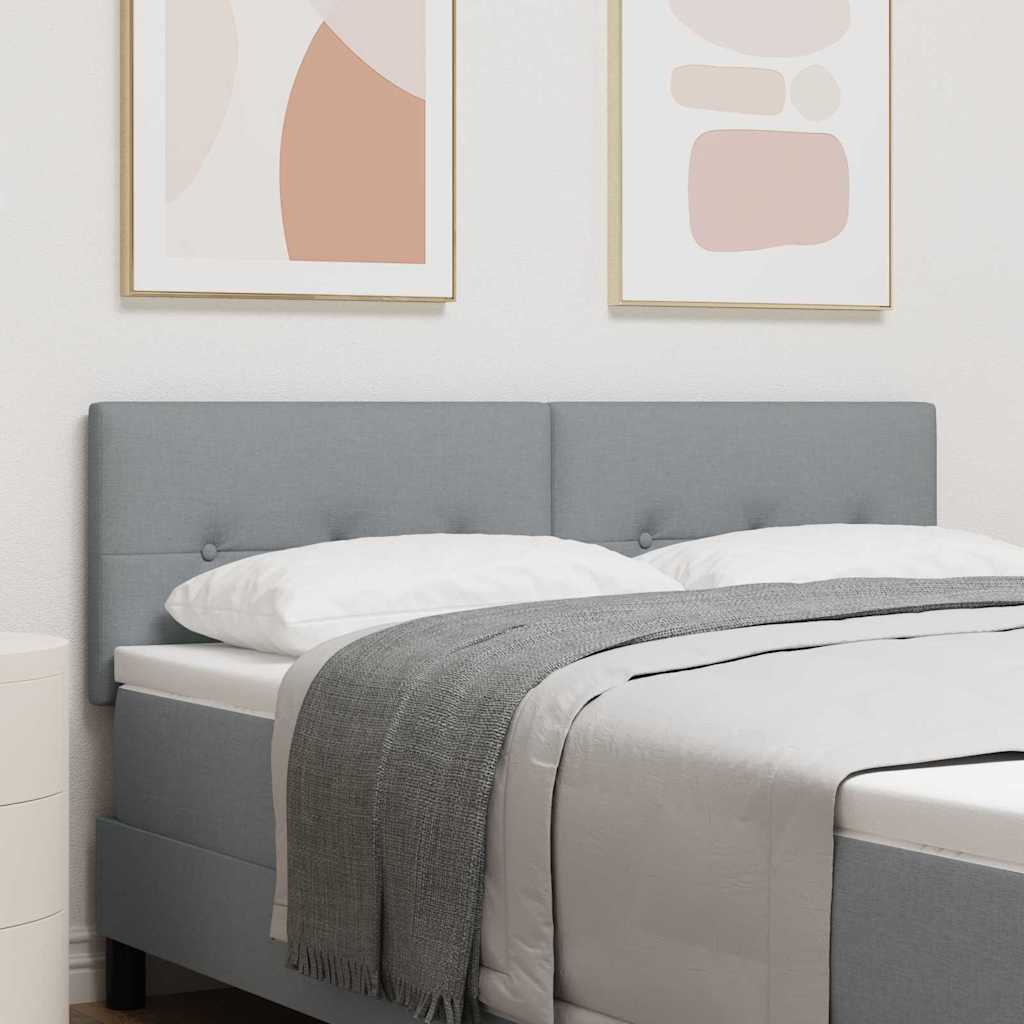 in hoogte verstelbaar hoofdbord Lichtgrijs 160 cm Stof is nu te koop bij PeponiXL, paradijselijk wonen!