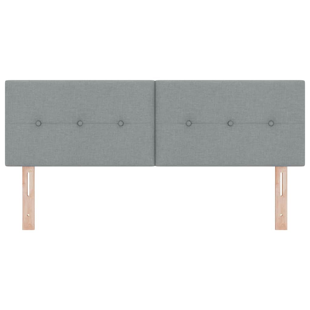 in hoogte verstelbaar hoofdbord Lichtgrijs 160 cm Stof is nu te koop bij PeponiXL, paradijselijk wonen!