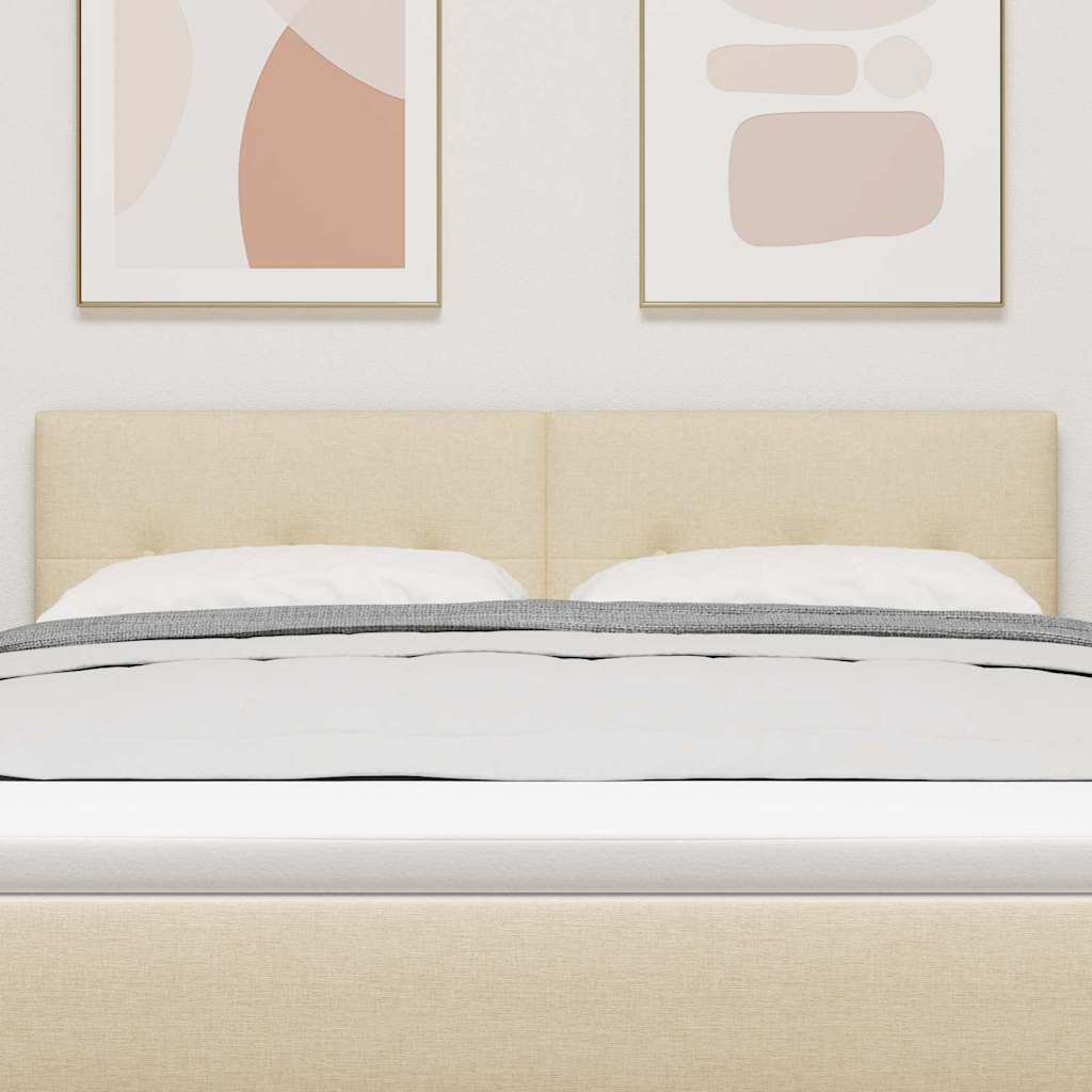 in hoogte verstelbaar hoofdbord Crème 160 cm Stof is nu te koop bij PeponiXL, paradijselijk wonen!