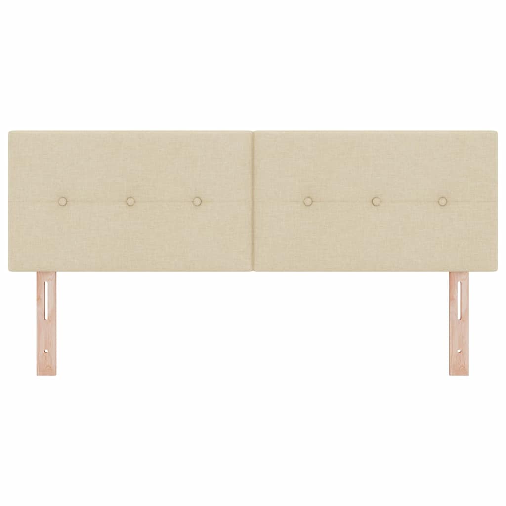 in hoogte verstelbaar hoofdbord Crème 160 cm Stof is nu te koop bij PeponiXL, paradijselijk wonen!