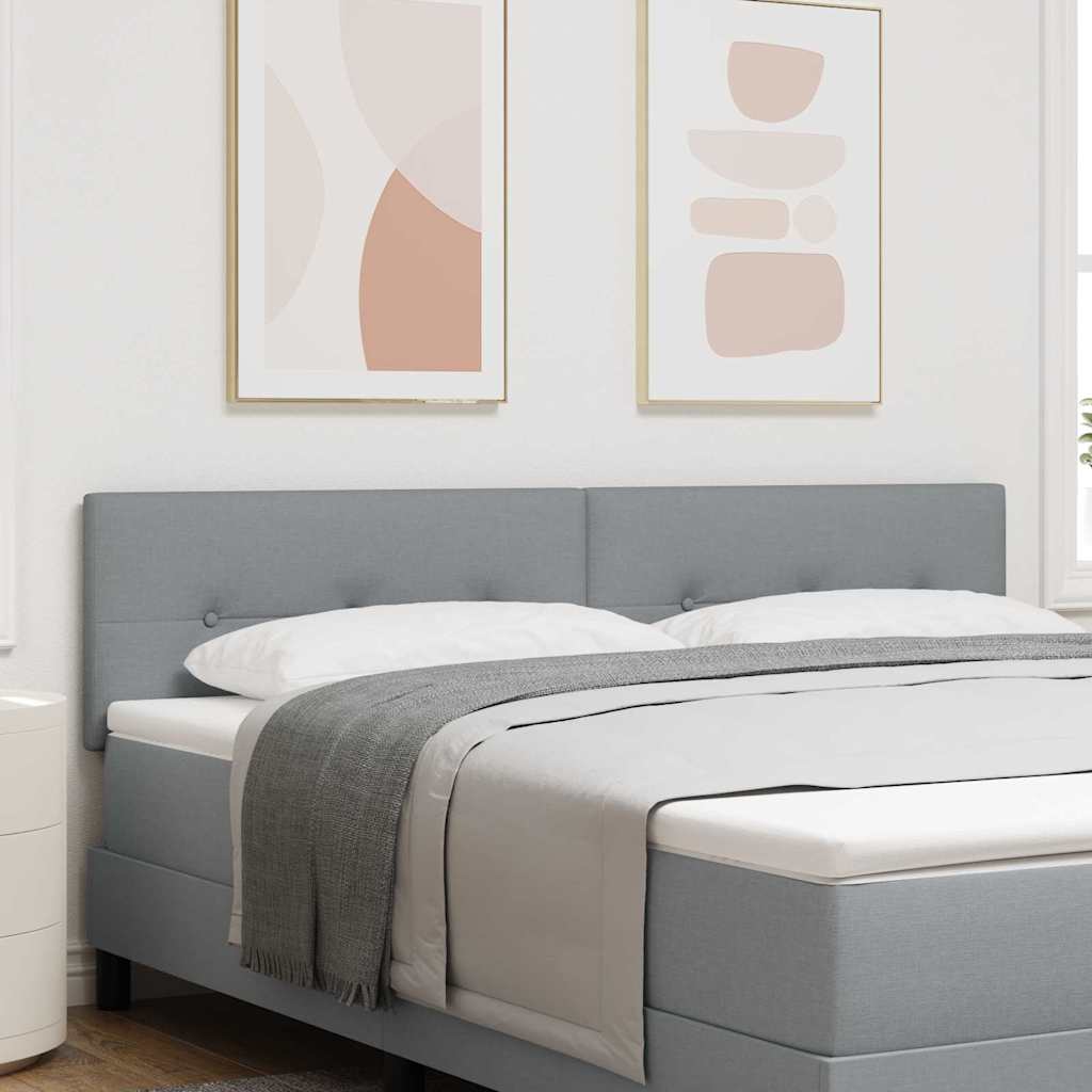 in hoogte verstelbaar hoofdbord Lichtgrijs 180 cm Stof is nu te koop bij PeponiXL, paradijselijk wonen!