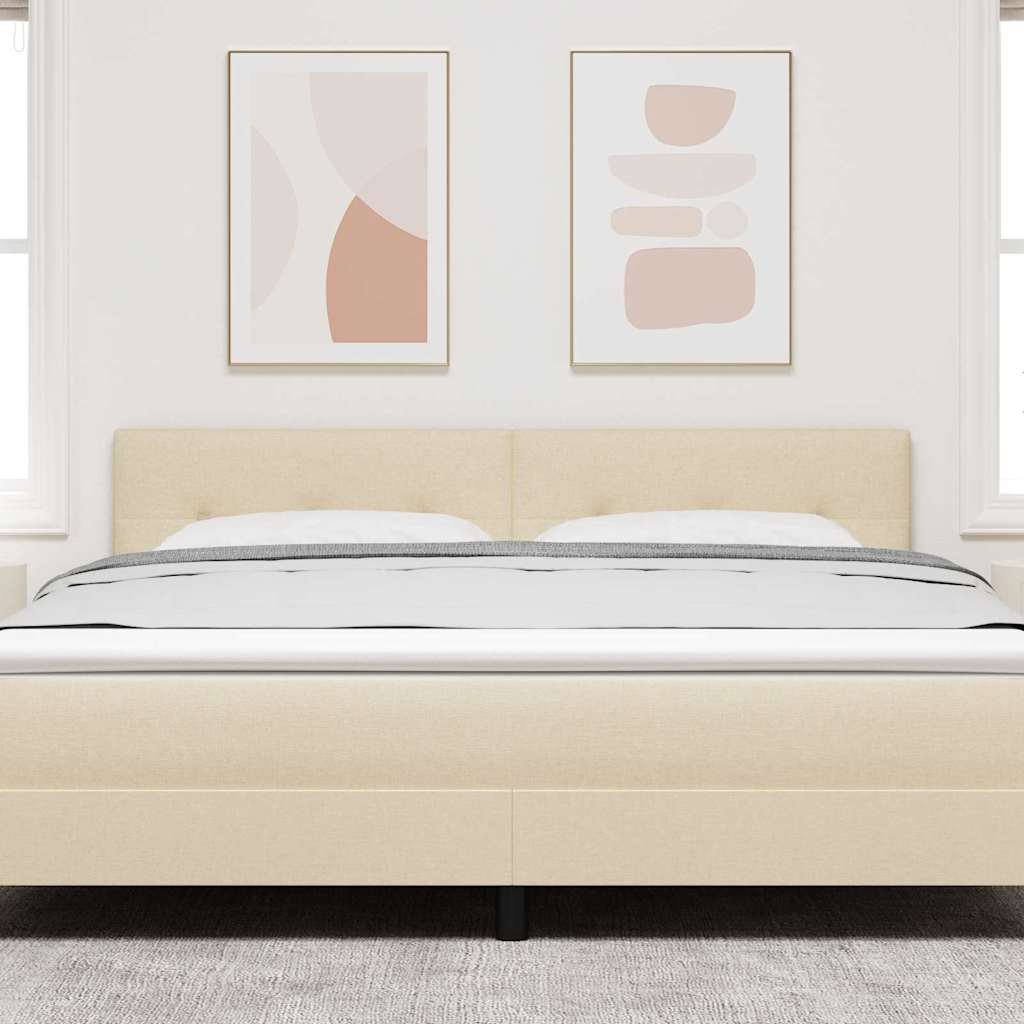 in hoogte verstelbaar hoofdbord Crème 180 cm Stof is nu te koop bij PeponiXL, paradijselijk wonen!