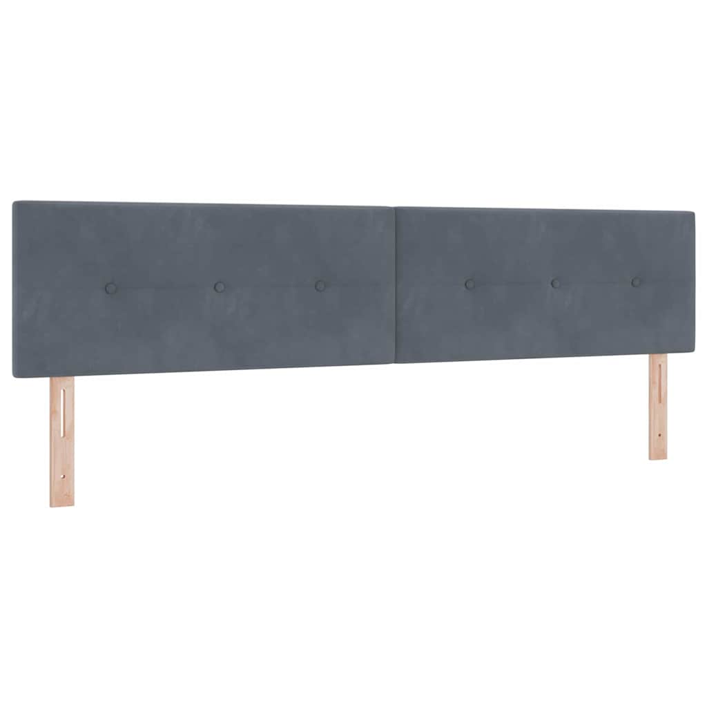 Hoofdbord Donkergrijs 200 cm Fluweel is nu te koop bij PeponiXL, paradijselijk wonen!