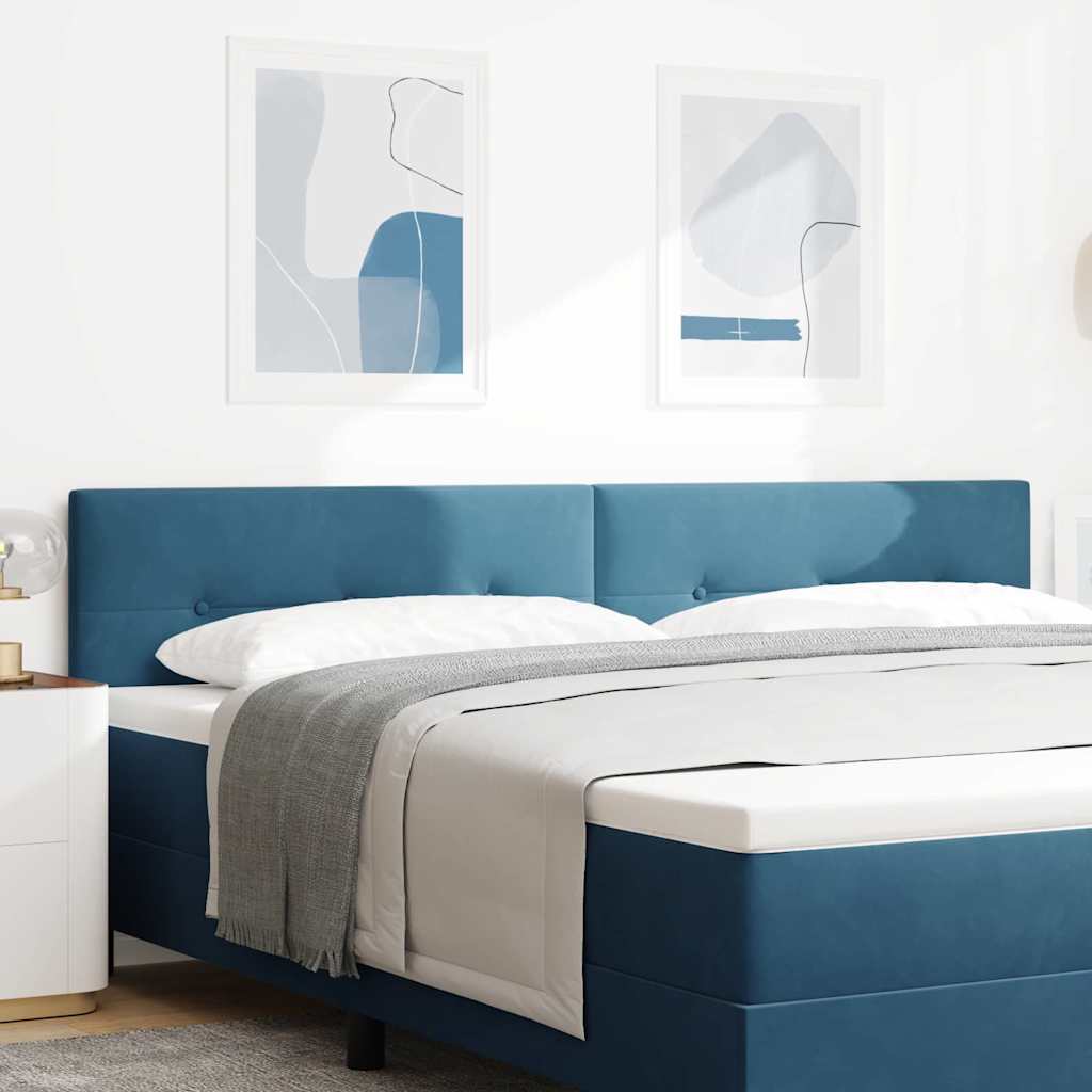 Hoofdbord Donkerblauw 200 cm Fluweel is nu te koop bij PeponiXL, paradijselijk wonen!