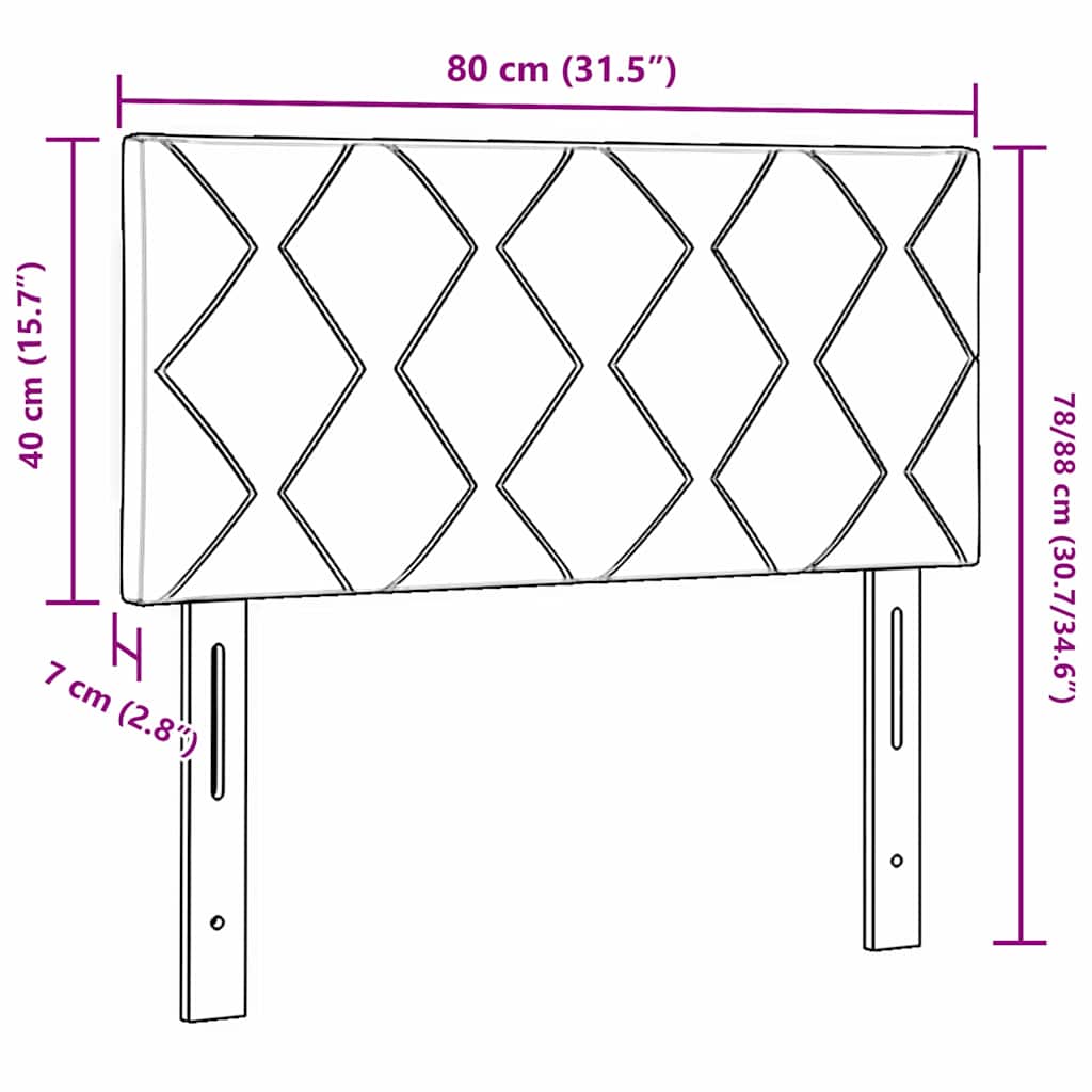 Hoofdbord Zwart 80 cm Stof is nu te koop bij PeponiXL, paradijselijk wonen!