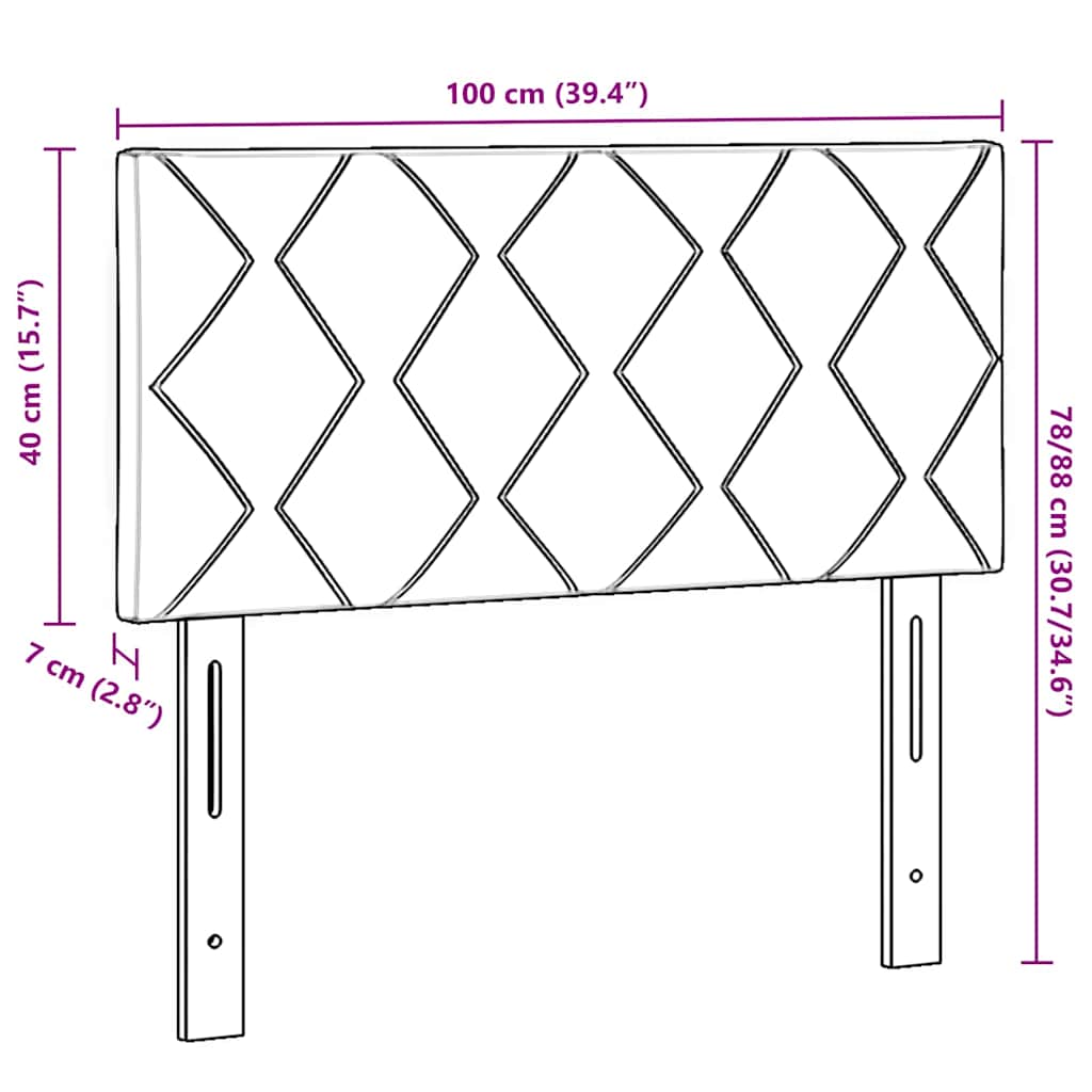 Hoofdbord Zwart 100 cm Stof is nu te koop bij PeponiXL, paradijselijk wonen!