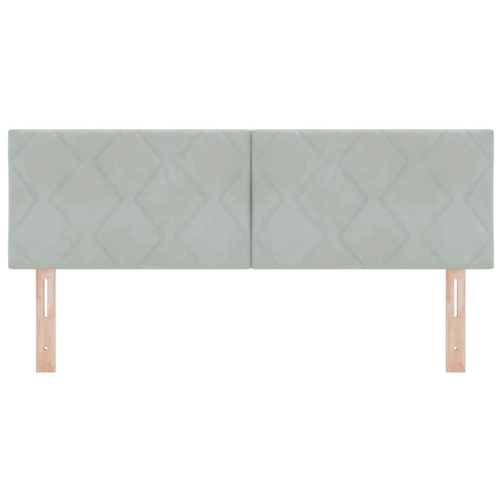 Hoofdbord Lichtgrijs 144 cm Fluweel is nu te koop bij PeponiXL, paradijselijk wonen!