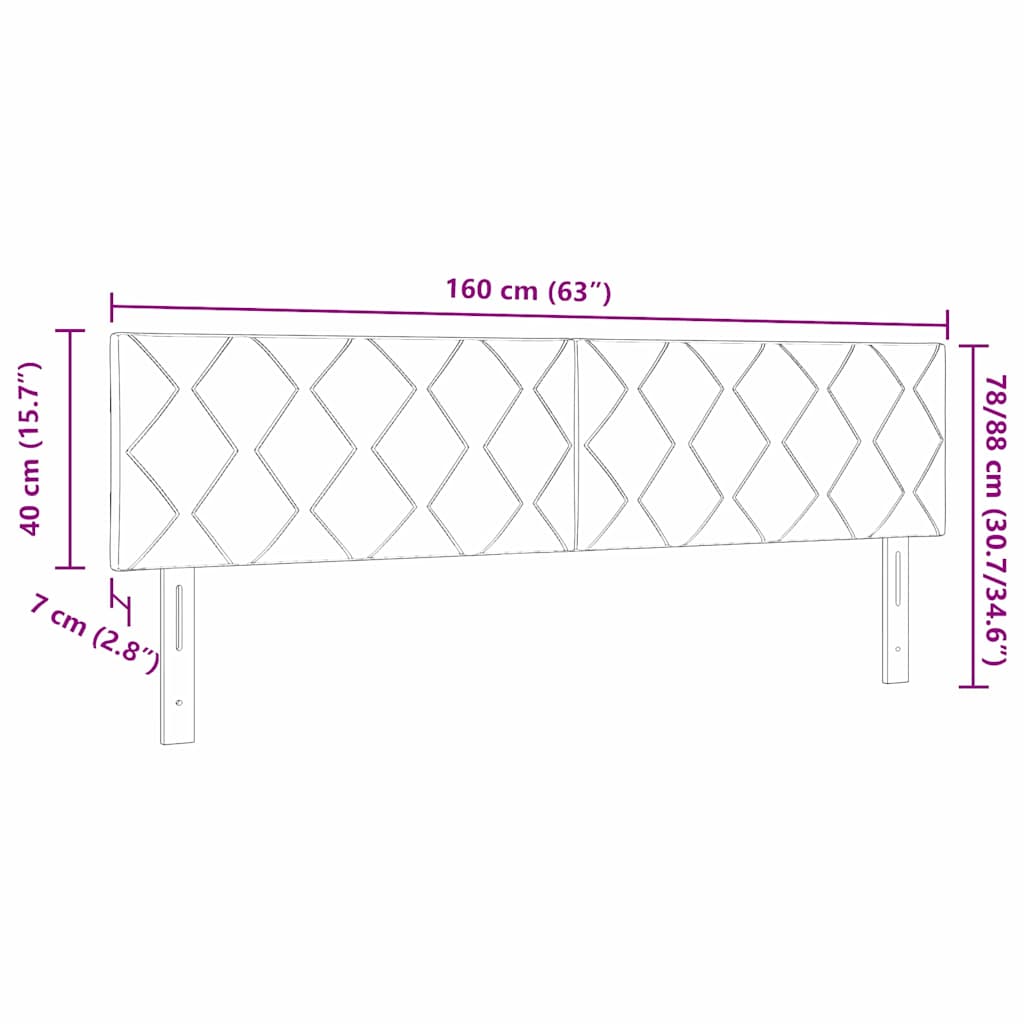 Hoofdbord Lichtgrijs 160 cm Stof is nu te koop bij PeponiXL, paradijselijk wonen!