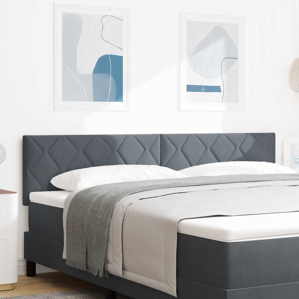 Hoofdbord Donkergrijs 180 cm Fluweel is nu te koop bij PeponiXL, paradijselijk wonen!