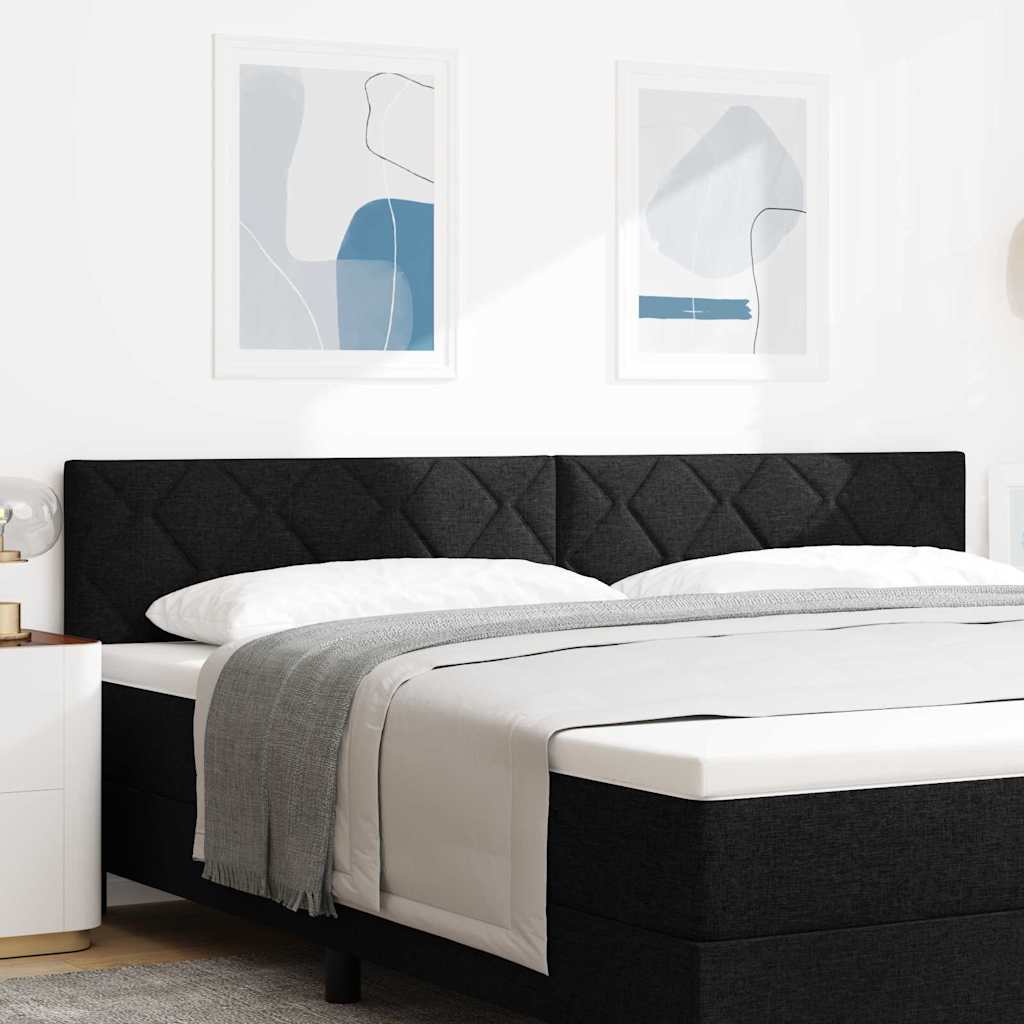 Hoofdbord Zwart 200 cm Stof is nu te koop bij PeponiXL, paradijselijk wonen!
