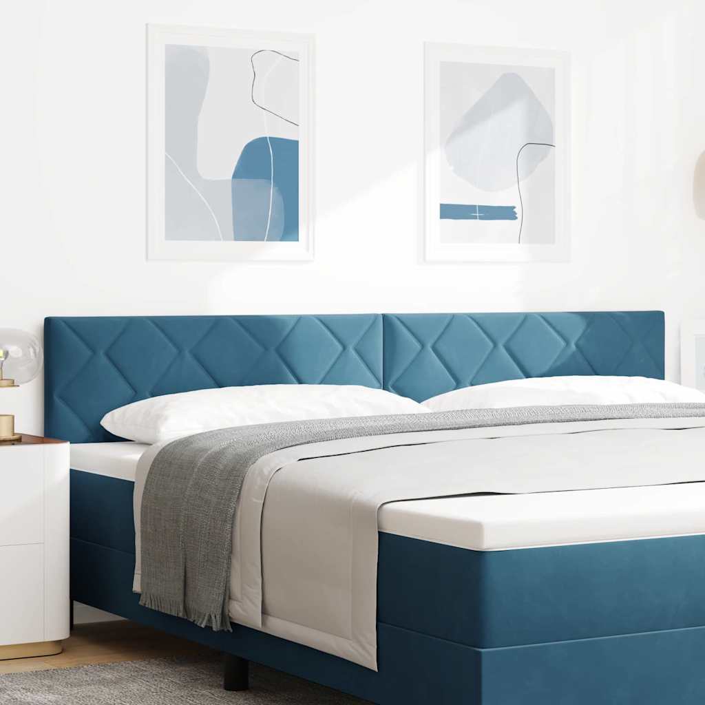 Hoofdbord Donkerblauw 200 cm Fluweel is nu te koop bij PeponiXL, paradijselijk wonen!