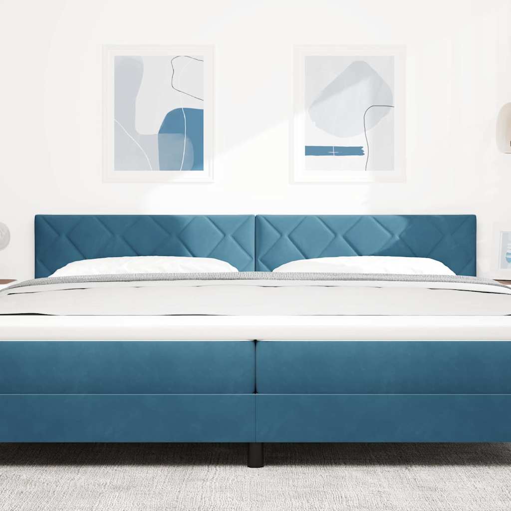 Hoofdbord Donkerblauw 200 cm Fluweel is nu te koop bij PeponiXL, paradijselijk wonen!