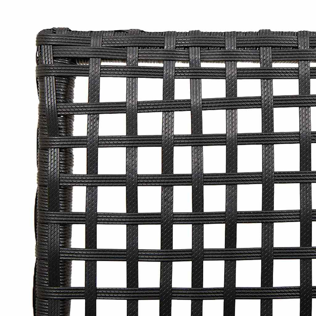 Tuinstoel met kussen 2 pcs Zwart 55 x 53 x 85 cm poly rattan is nu te koop bij PeponiXL, paradijselijk wonen!