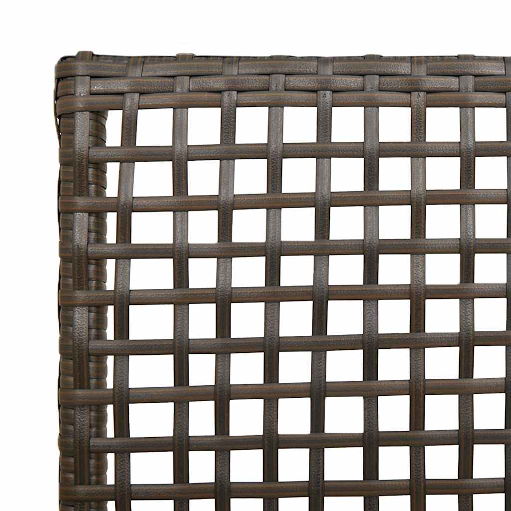 Tuinstoel met kussen 2 pcs Bruin 55 x 53 x 85 cm poly rattan is nu te koop bij PeponiXL, paradijselijk wonen!