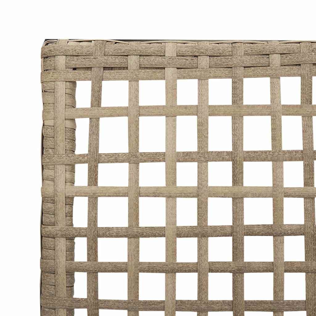 Tuinstoel met kussen 2 pcs Beige 55 x 53 x 85 cm poly rattan is nu te koop bij PeponiXL, paradijselijk wonen!