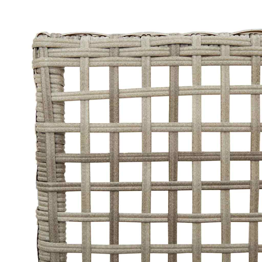 Tuinstoel 2 pcs Lichtgrijs 55 x 53 x 85 cm poly rattan is nu te koop bij PeponiXL, paradijselijk wonen!