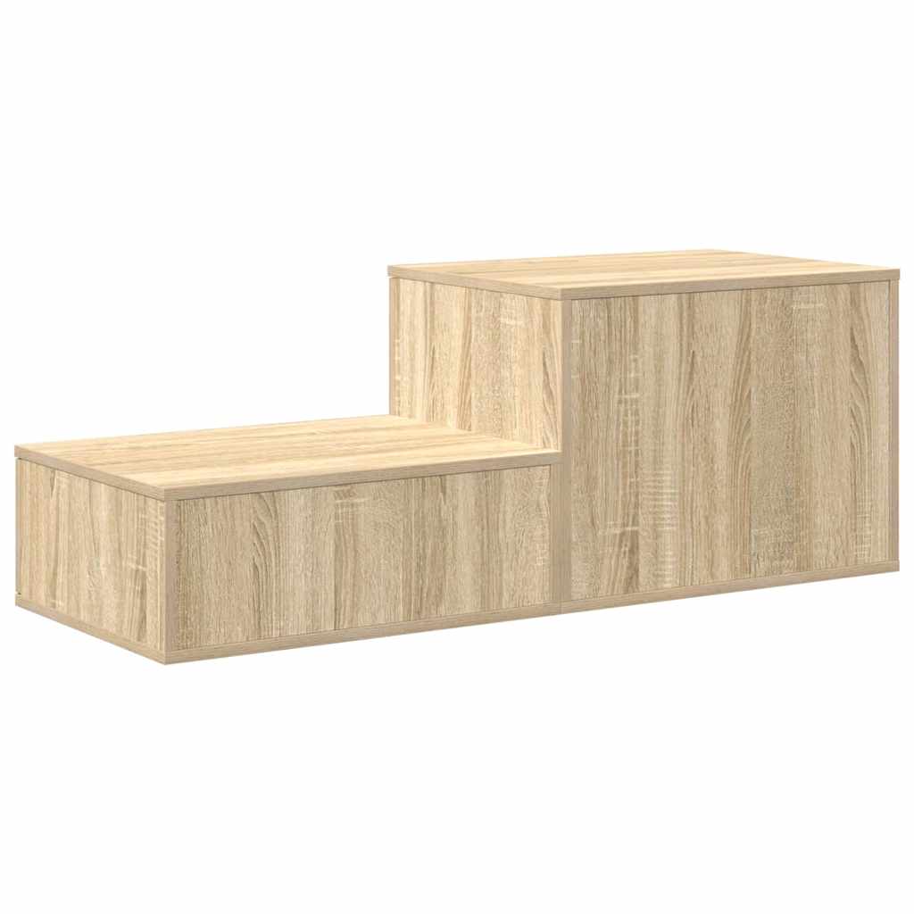 Opbergkast 2 pcs Sonoma Eiken 118 x 41 x 40 cm Bewerkt hout is nu te koop bij PeponiXL, paradijselijk wonen!