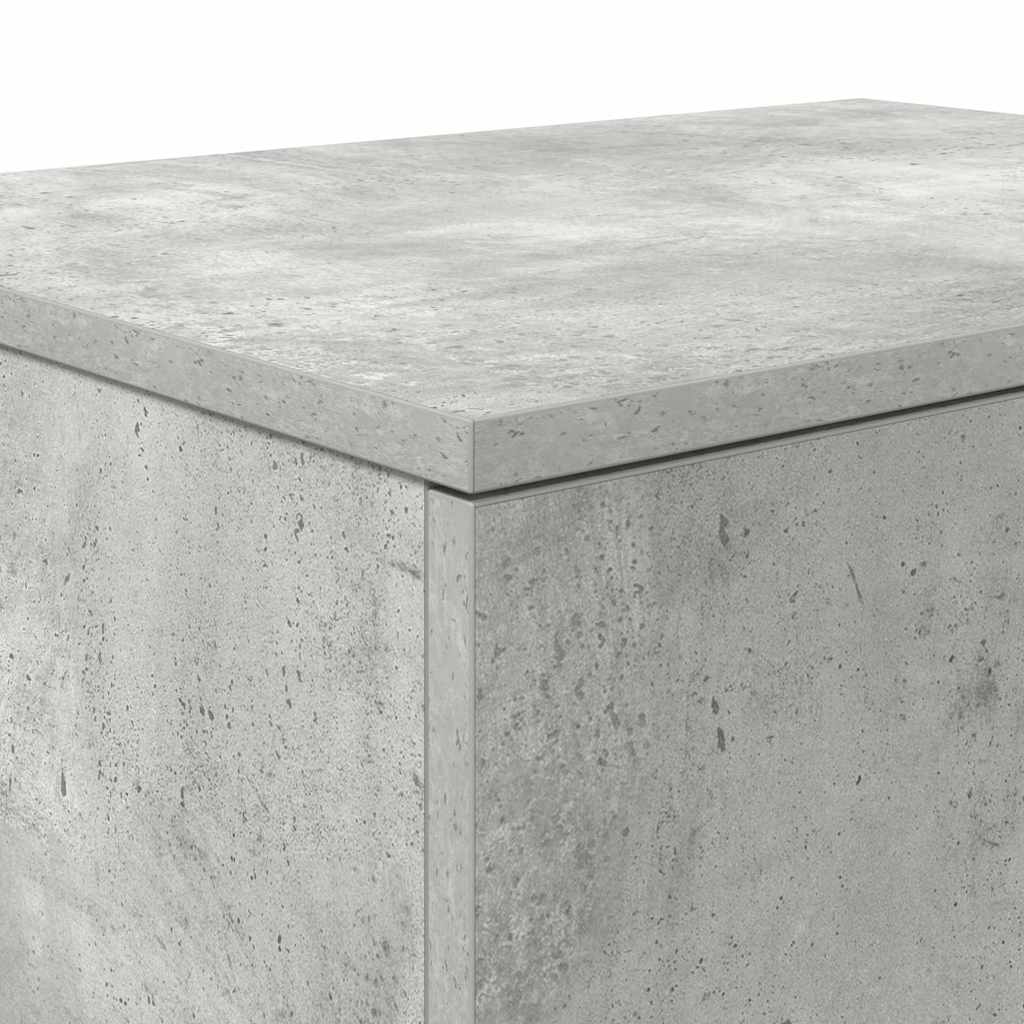 Opbergkast 2 pcs Beton Grijs 118 x 41 x 40 cm Bewerkt hout is nu te koop bij PeponiXL, paradijselijk wonen!