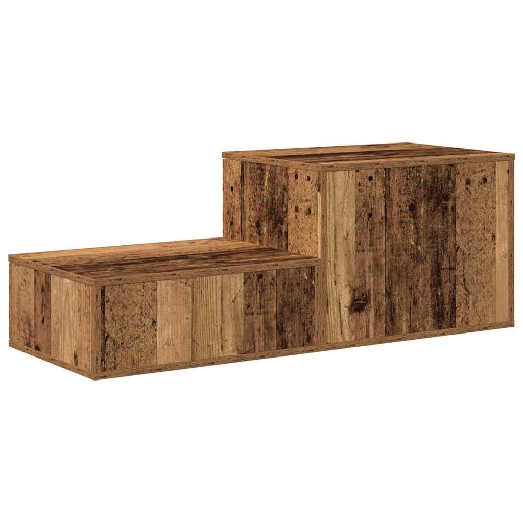 Opbergkast 2 pcs Oudhout 108 x 41 x 40 cm Bewerkt hout is nu te koop bij PeponiXL, paradijselijk wonen!